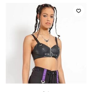 Tripp NYC vegan leather top